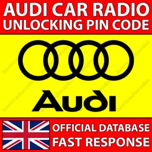 ✅AUDI RADIO UNLOCKING PIN CODE CHORUS CONCERT SYMPHONY RNS-E NAVIGATION PLUS✅ - Picture 1 of 4