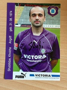 Tarjeta de autógrafo Khvicha Shubitidze FC Erzgebirge Aue firmada original #S17935 - Imagen 1 de 1