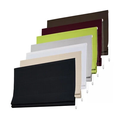 Raffrollo Raffvorhang Raffgardine Faltrollo Fenster Tür Rollo Sonnenschutz Innen - Bild 1 von 4