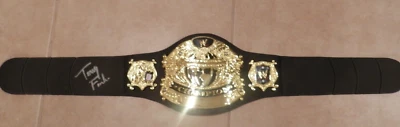 CINTURÓN TERRY FUNK AUTOGRAFIADO WWF/WWE WRESTLING JAKKS CON PRUEBA #LASTONE Foto 1 de 4