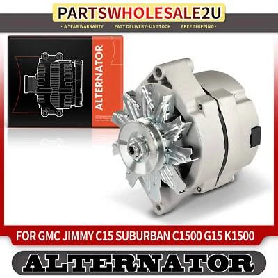 Alternator for GMC C1500 C2500 Suburban Caballero G1500 S15 63A 12V CW 1-Groove - Image 1 of 4