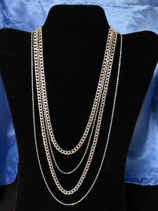 SILPADA N3025 HIGH AUTHORITY NECKLACE 4 CHAINS 18”-20” .925 STERLING SILVER NIB - Picture 1 of 5