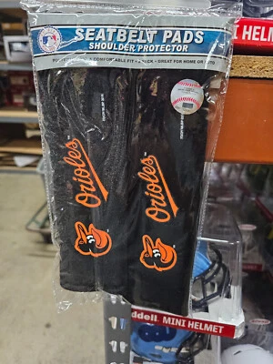BALTIMORE ORIOLES MLB EQUIPAJE DE BÉISBOL ALMOHADILLAS CINTURÓN DE SEGURIDAD NUEVO JUEGO DE 2 Foto 1 de 3