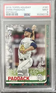 Topps Holiday Chris Paddack Metallic SP RC #181 2019 PSA como nuevo 9 - Imagen 1 de 1