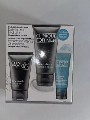 Clinique for Men 3 Piece Starter Kit Daily Intense Hydration 3.5oz NEW SEALED - Image 1 of 4