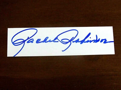 RACHEL ROBINSON JACKIE ROBINSON DODGERS HOF SIGNED AUTO VINTAGE CUT JSA BEAUTY - Image 1 of 3
