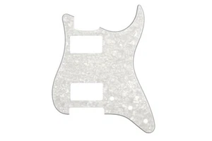 NEW - Fender Strat Pickguard, H/H, 2 Humbuckers, WHITE PEARLOID - Picture 1 of 1