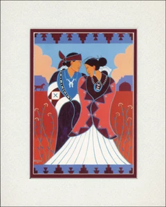 Native American Valentines Print "My Heart" by Navajo Artist Beverly Blacksheep - Picture 1 of 2