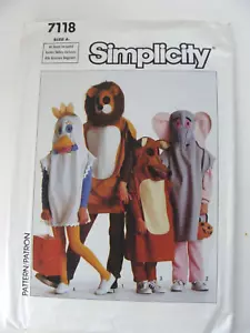 VTG 1985 Simplicity 7118 Child's Animal Costumes Sz 2-12 - UNCUT - Picture 1 of 5
