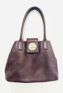 Kate Spade Women’s Shoulder Bag Turn Lock Brown Pebbled Leather Hobo Purse - Picture 1 of 17