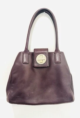 Bolso de hombro Kate Spade para mujer con cierre giratorio marrón cuero granulado Hobo Monedero Foto 1 de 4