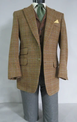 Paul Stuart two button full canvas bold gun check side vent sport coat 40 R - Image 1 of 4