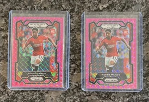 (2) 2023-24 PANINI PRIZM PREMIER LEAGUE PINK MOSAIC KOBBIE MAINOO ROOKIE RC - Picture 1 of 2