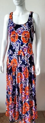 Vestido largo sin mangas floral maxi romántico Jones Studio para mujer talla 8 nuevo sin etiquetas Foto 1 de 4