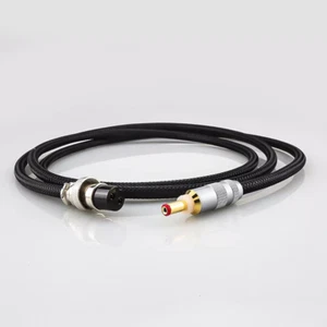 Pure Silver Conductor GX16 2 Pole to DC 2.1/2.5 Plug AC DC Linear Power Wire New - Picture 1 of 10