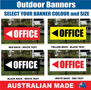 ARROW OFFICE - VINYL BANNER SIGN - Australian Made - Picture 1 of 12