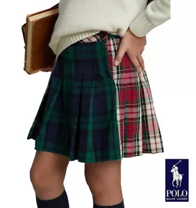 Ralph Lauren Polo Mädchen karierter Wollrock Alter 9-10 Plissee Schottenkaro Kinder UVP 109 £ - Bild 1 von 10