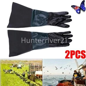 Pair Sandblaster Sandblasting Glove for Sand Blasting Cabinet Sandblast Glove AU - Picture 1 of 9