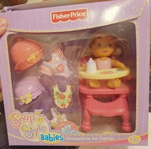 Snap n Style Babies Dinnertime For Dahlia - Fisher Price - VINTAGE 2006 - NEW - Picture 1 of 13