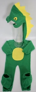 Childs Crocodile Costume Green Yellow Alligator Dinosaur Fancy Dress Age 3 4 5 - Picture 1 of 2