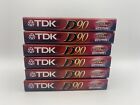 TDK D60 Blank Cassette Tapes IECI Type I High Output Lot of 6 New Sealed