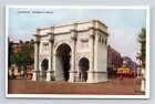 Scenic View London Marble Arch Historic Monument Landmark Wagon Trolly Postcard