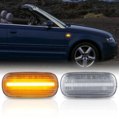 Frecce Laterali Led Adatte per AUDI A6 | Tipo C6 4F | Anno 2004-2008 | Vetro Trasparente - Immagine 1 di 4