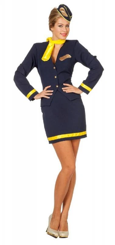 Flugbegleiterin Stewardess Pilot Pilotin Flugkapitän Uniform Kostüm Kleid Rock - Bild 1 von 1