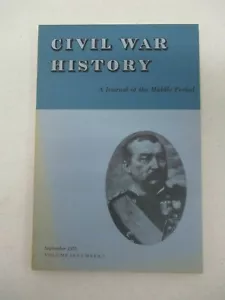 CIVIL WAR HISTORY JOURNAL QUARTERLY VOLUME 16 NUMBER 3 SEPTEMBER 1970 VINTAGE - Imagen 1 de 2
