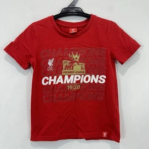 Liverpool FC EPL T Shirt Kids 7/8Y Premier League Champions 19/20 Puffy Print - Picture 1 of 9