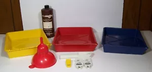 3 8x10 Hartplastik Dunkelkammer Entwicklung Tabletts Prinz Kanne Trichter Rakel 3 Clips - Bild 1 von 23