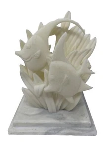 Vintage White Coral Tropical￼ Fish Statue Tiki Bar Decor Figurine￼￼￼ - Picture 1 of 12