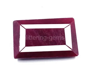 IGL Certified Natural Red Ruby 14.65 Ct Emerald Cut Africa Loose Gemstone 5JSN - Picture 1 of 7