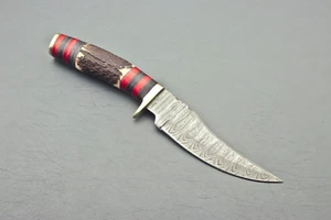 9 " Custom Handforged Damascus Steel Camping Hunting knife Stag/Antler Horn - Picture 1 of 8