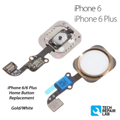 iPhone 6/6 Plus Complete Home Button Assembly Replacement  - GOLD/WHITE - Image 1 of 3