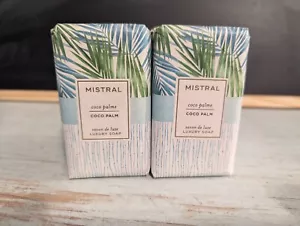 Mistral Luxury Bar Soap Coco Palm 3.14 oz Made in France LOT OF 2 - Picture 1 of 1