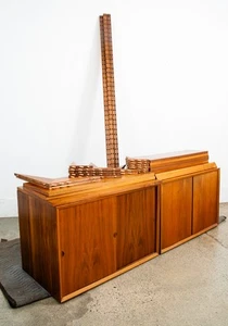 Mid Century Danish Modern Wall Unit Poul Cadovius Cado System Teak 3 Bay Modular - Picture 1 of 11
