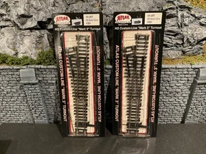 Atlas #281 HO Scale Nickel Silver Custom Line Mark 3 #4 Left Hand Turnouts (2) - Picture 1 of 1