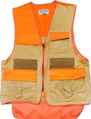 REDHEAD Blue Bill Duck Hunting Fishing Vest Men M Medium Brown Orange Canvas VTG - Image 1 of 4