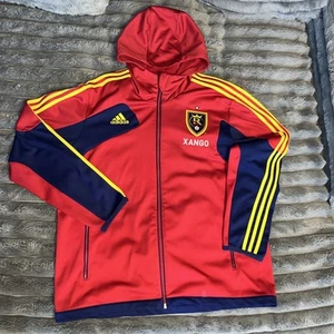Giacca a vento Adidas Real Salt Lake Xango L blu/rosso/giallo calcio pista - Foto 1 di 5