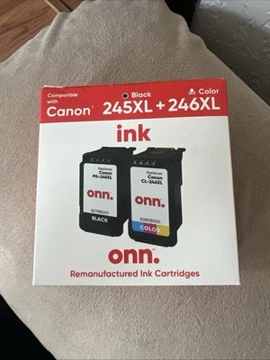 Ink Cartridge ONN (Reman) Canon Compatible 245XL Black & 246XL Color 11/2025 - Image 1 of 4