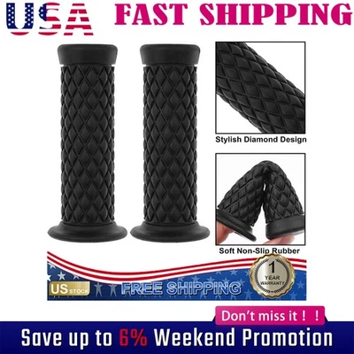 Pair OF Motorcycle Hand Grips Bar End Handlebar Gel For Cafe Racer Dirt Bike ATV - Image 1 of 4
