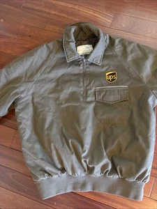United Parcel Service UPS Twinhill 1/4 Zip Steppjacke braun Mantel Herren S/M - Bild 1 von 7