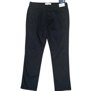 Hollister schmale gerade Chinohose schwarz 36x32 Stretch Reißverschlusstasche neu mit Etikett - Bild 1 von 6