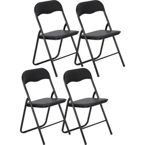 Folding Chairs 4 Pack, Outdoor & Indoor Event Portable Metal Folding Chairs w... - Picture 1 of 7