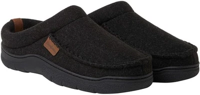 Zapatillas de espuma viscoelástica estilo zueco Dearfoams para hombre mezcla de lana (pequeñas, negras,...  Foto 1 de 4