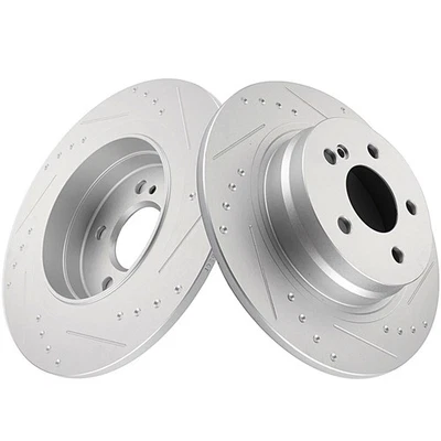 Juego de 2 rotores de freno de disco traseros izquierdo y derecho para Mercedes-Benz C250 2012-2015 Foto 1 de 4