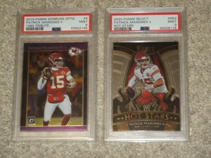 Patrick Mahomes 2019 2020 Panini Donruss Optic 1989 Tribute Select KC PSA 9 LOT - Picture 1 of 2