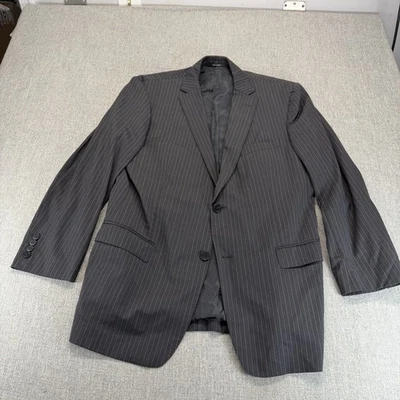 Ermenegildo Zegna Sport Blazer Mens Size 54 Regular Black Striped Wool - Image 1 of 4
