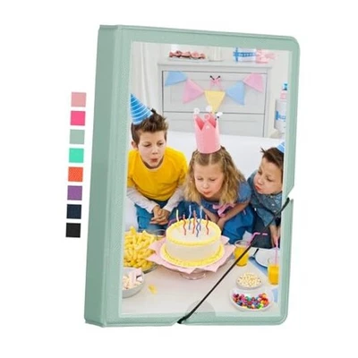  Álbum de fotos pequeno 4x6 28 bolsos plástico 4 x 6 livro de fotos pacote com 1 verde perfeito - Imagem 1 de 4